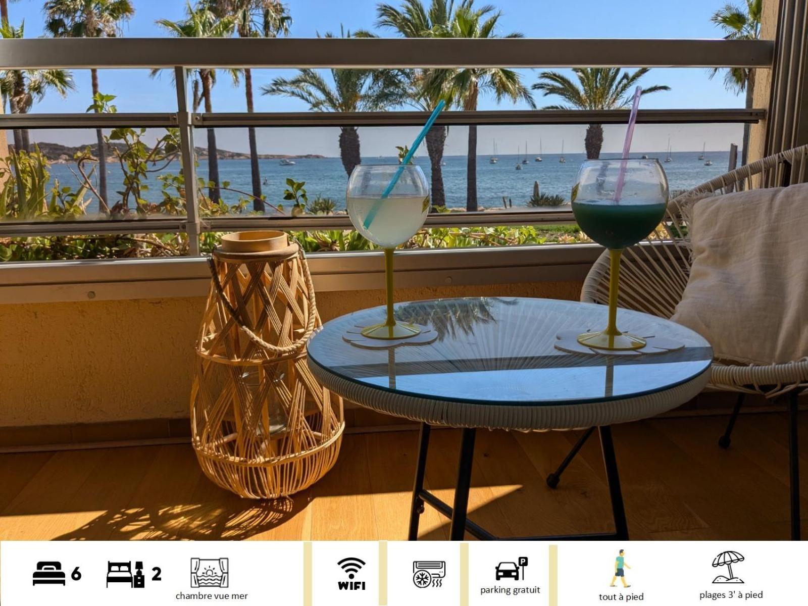 "Le Palmier Dore", Cosy T3 A 3 Minutes A Pied Des Plages, Parking Et Clim Sanary-sur-Mer Exterior photo